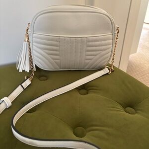 White Quilted Crossbody Bag